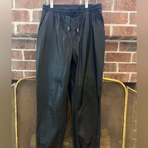 Paige viviette faux leather jogger